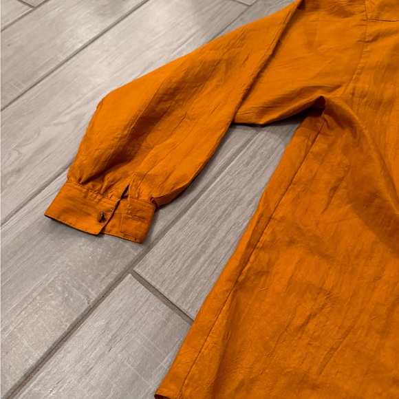 Laura and Jane‎ long sleeve button down size 10 orange - Picture 6 of 13